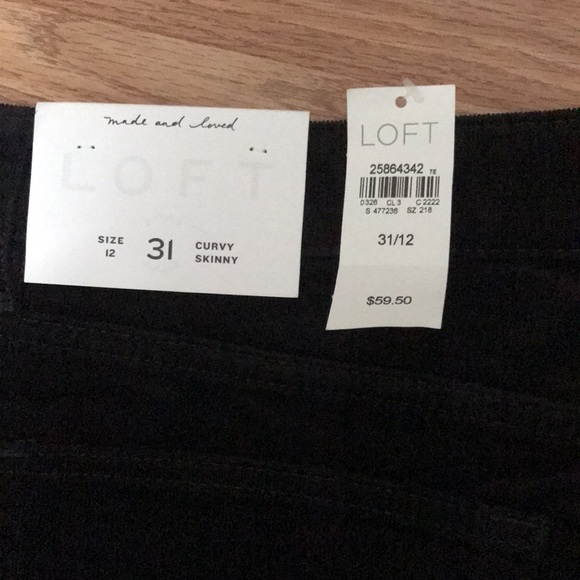 Loft black corduroy skinny jeans - Picture 3 of 4